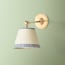 Elbow wall fitting IP44 in antique brass