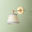 Elbow wall fitting IP44 in antique brass