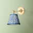 Elbow wall fitting IP44 in antique brass