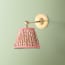 Elbow wall fitting IP44 in antique brass