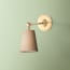 Elbow wall fitting IP44 in antique brass