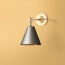Mini elbow wall fitting IP44 in antique brass