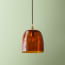 Rory Pendant shade in Amber hammered Glass