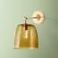 Elbow wall fitting IP44 in antique brass