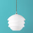 Colmeia pendant in opaline glass