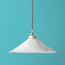 Large 38cm Hania Ceramic Shade in Aran glaze inside and out