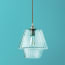 Outline pendant in clear glass