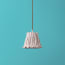18cm pendant bloomer shade in rust ticking linen