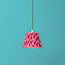 18cm pendant shade in pink herringbone by Matthew Williamson