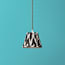 18cm Straight Empire Pendant shade in Printed Linen Ikat Shade in Black Zig-Zag