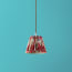 18cm Straight Empire Pendant shade in Printed Linen Ikat Heraldic