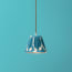 18cm pendant printed silk ikat shade in Turkish blue Yoda