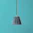 18cm pendant shade in moonstone silk with velvet tape