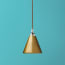 Stanlette pendant shade in antique brass