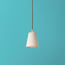 9.5cm tall tapered pendant shade in ivory dupion silk