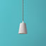 9.5cm tall tapered pendant shade in pewter dupion silk