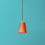 9.5cm tall tapered pendant shade in saffron dupion silk