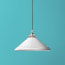 Ted ceramic shade in stone with stone interior