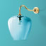 Swan neck wall fitting in antiqued brass