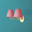 double insignia wall fitting in antique brass