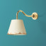Swan neck wall fitting in antiqued brass