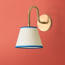 Quingo rechargeable wall fitting in brass