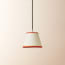 18cm straight empire pendant shade in cream card with duo tape in red