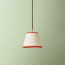 18cm straight empire pendant shade in cream card with duo tape in red
