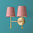 Double Parker wall fitting in antique brass