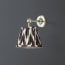 Mini elbow wall fitting in antiqued silver