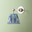 Mumford wall fitting in antique silver