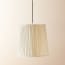 30cm tall tapered pendant shade in cream taj silk