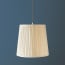 30cm tall tapered pendant shade in cream taj silk