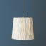30cm tall tapered pendant shade in grey ferns
