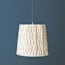 30cm tall tapered pendant shade in grey ferns