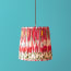 30cm tall tapered pendant shade in heraldic ikat