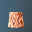 30cm tall tapered pendant shade in orange ikat
