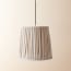 30cm tall tapered pendant shade in natural linen