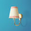 Gramma wall fitting in antiqued brass