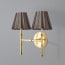 Double Chukka Wall fitting in antiqued brass