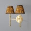 Double Chukka Wall fitting in antiqued brass