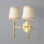 Double Chukka Wall fitting in antiqued brass