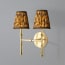 Double Chukka Wall fitting in antiqued brass