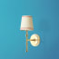 Single chukka rechargeable wall fitting in antique brass