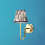 Uma wall fitting in antique brass