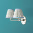 double insignia wall fitting in antique silver