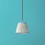 18cm pendant shade in Wavelet 'Posy' linen by Ellen Merchant