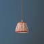 18cm pendant shade in Rust 'Posy' linen by Ellen Merchant