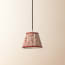 18cm pendant shade in Rust 'Posy' linen by Ellen Merchant