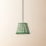 18cm pendant shade in Emerald 'Posy' linen by Ellen Merchant